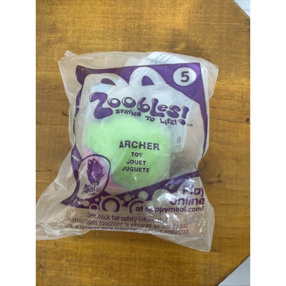 Zoobles Archer McDonald's‎ Happy Meal Toy Sealed Spring to Life